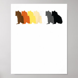 Poster Orgulho gay Mês de Papa Mens LGBT - Urso Gay Senta