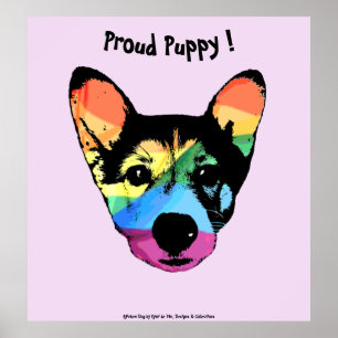 Poster Orgulho gay Rainbow Dog