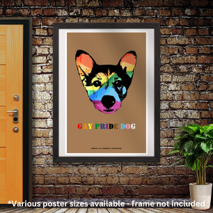 Poster Orgulho gay Rainbow Dog