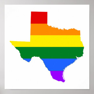 Poster Orgulho gay | Texas Rainbow