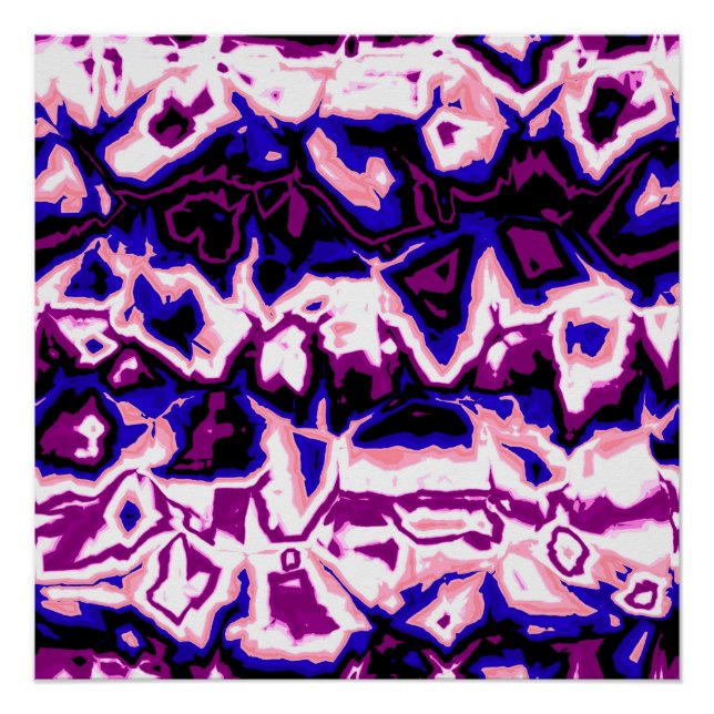 Pôster Orgulho Genderfluid Listras Mármore Funky Boho Ret (Frente)