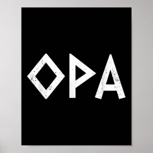 Poster Orgulho Grego Antigo Opa Bandeira Grego Funny Par