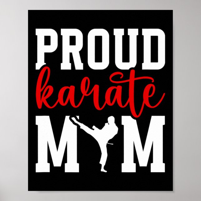 Poster Orgulho Karate Mãe Karate Mãe Karate Mãe Karate Ma (Frente)