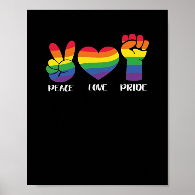 Poster Orgulho LGBT de Orgulho gay Mês de Paz (Frente)
