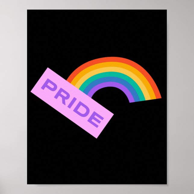 Poster Orgulho. LGBT+orgulho. Arco-íris. (Frente)