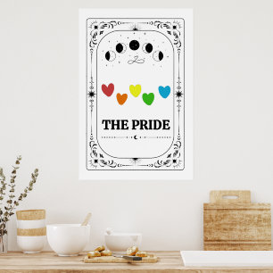 Poster Orgulho LGBT Tarot Gay Trans Queer Arco-íris Astro