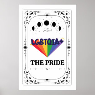 Poster Orgulho LGBTQIA Tarot Gay Trans Queer Zodíaco Arco