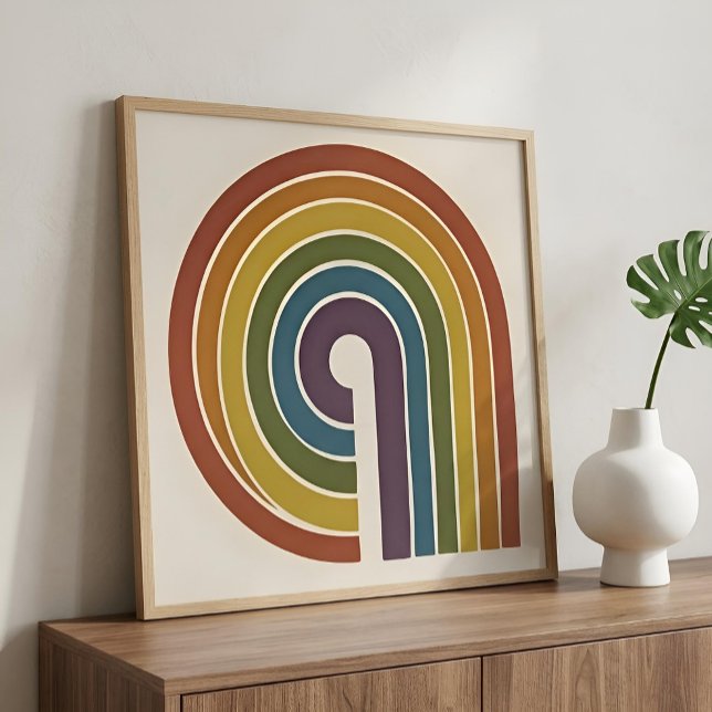 Pôster Orgulho Moderno de Meados do Século Praça (Styled Shot (DIY Frame))