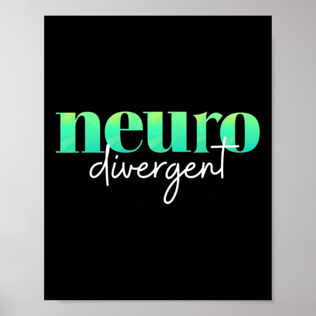 Poster Orgulho Neurodivergente Por Autismo Adhd E Asd Awa (Frente)