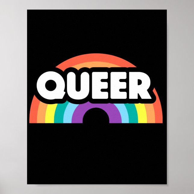 Poster orgulho - O amor do arco-íris queer é amor. (Frente)