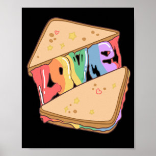 Poster Orgulho. O amor é o amor. Amor bonito. Gay arco-ír
