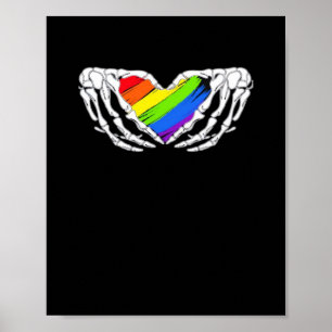 Poster Orgulho - Orgulho - Mãos Esqueléticas Com Cardíaco