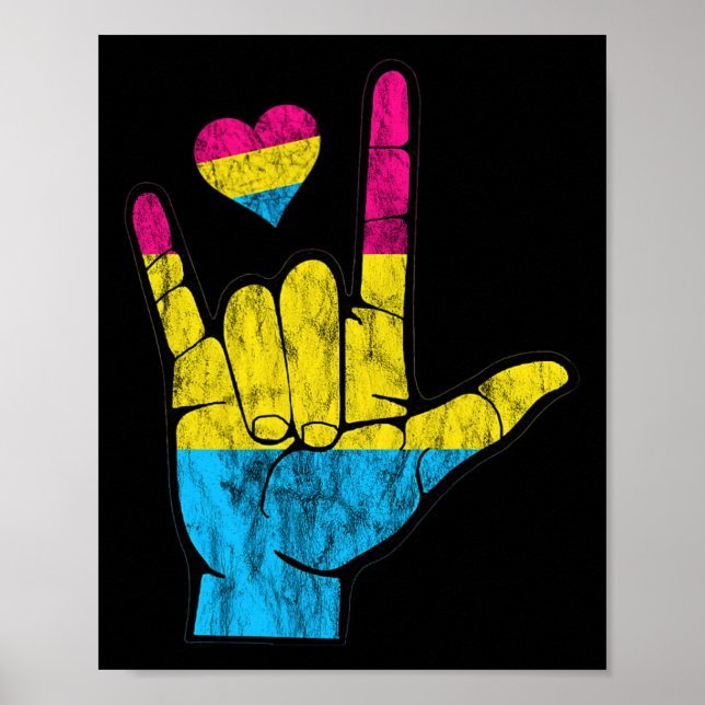 Poster Orgulho Pan Asl Perda Auditiva Surdez Conscientiza (Frente)
