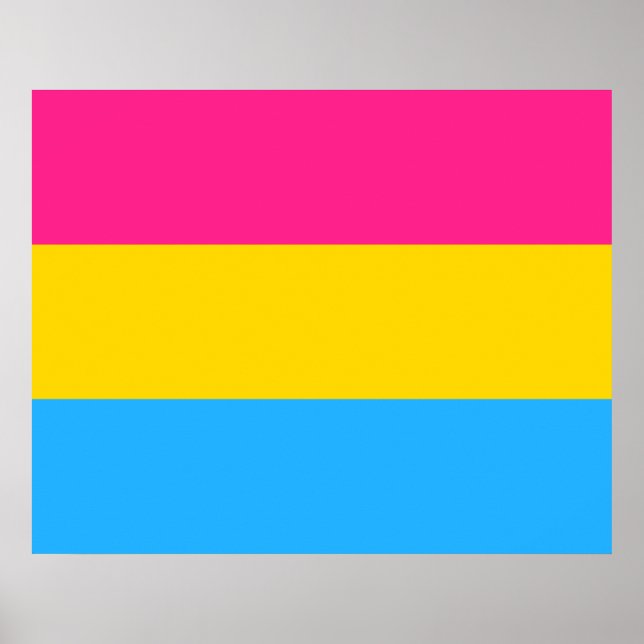 Poster Orgulho Pansexual (Bandeira Pan) (Frente)