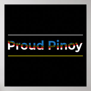 Poster Orgulho Pinoy - Sinalizador filipino Palavra-Arte