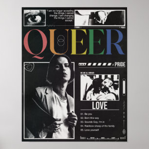 Poster Orgulho Queer LGBTQ+ Modernista Brutalista