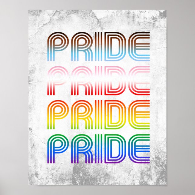 Poster Orgulho Retro Inclusivo (Frente)