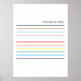 Poster Orgulho simples LGBTQ Cores do arco-íris Orgulho d