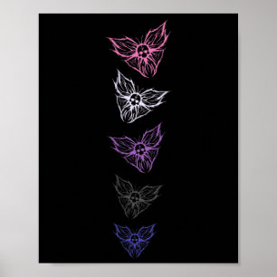 Poster Orgulho Sutil Gênero Fluido Gótico Borboleta, Não