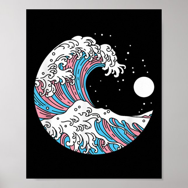 Poster Orgulho Transgênero Lgbtq Bandeira Trans - Onda Ja (Frente)