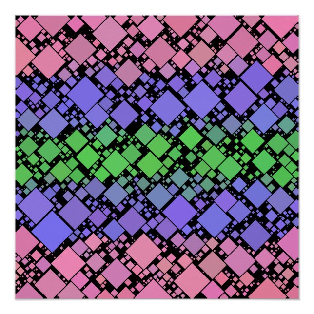 Pôster Orgulho Trigênero Groovy Boho Retro Mod Geométrico (Frente)