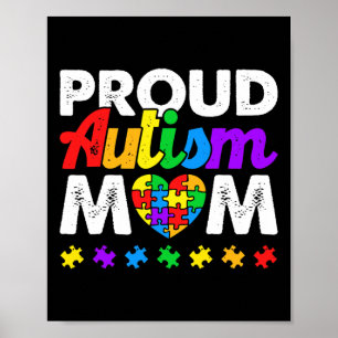 Poster Orgulhosa Autismo Mãe Autismo Sensibilização Cor