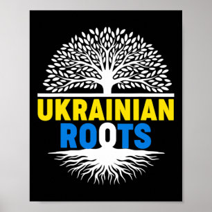 Poster Orgulhosa Bandeira Nativa Ucraniana Ucrânia Raiz U