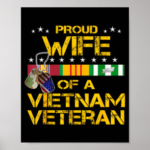 Poster Orgulhosa esposa veterano do vietnã meu marido her