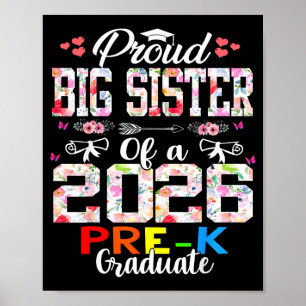 Poster Orgulhosa irmã mais velha de mães de graduados do