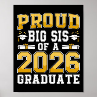 Poster Orgulhosa Irmã Mais Velha De Um Graduando Da Turma