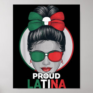 Poster Orgulhosa latina mês da herança hispânica méxico m