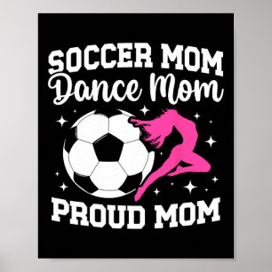 Poster Orgulhosa Mãe de Futebol e Dança do Jogador de Fut