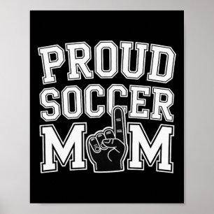 Poster Orgulhosa Mãe de Futebol Torcedor Alegre Apoio Par