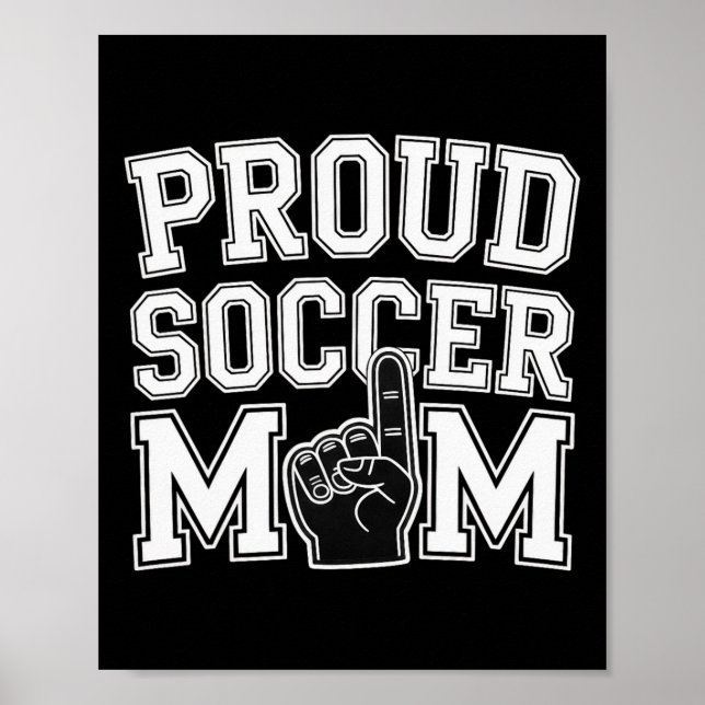 Poster Orgulhosa Mãe de Futebol Torcedor Alegre Apoio Par (Frente)