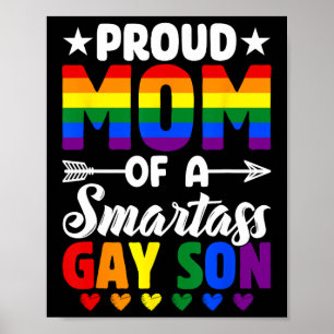 Poster Orgulhosa Mãe De Um Filho Gay Inteligente, Lgbtq, 
