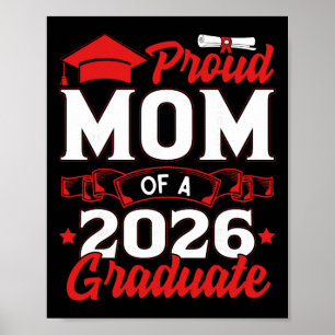 Poster Orgulhosa Mãe De Um Graduando Da Turma De 2026 Sen