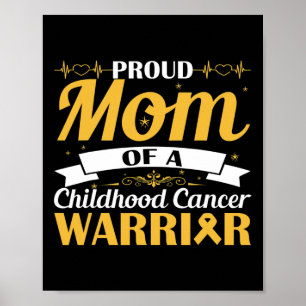 Poster Orgulhosa Mãe De Uma Consciência Do Cancer Da Infâ