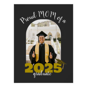 Pôster Orgulhosa mãe de uma foto personalizada do formand