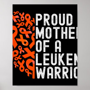 Poster Orgulhosa Mãe De Uma Leucemia Guerreira Sensibiliz