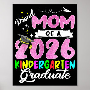 Poster Orgulhosa mãe de uma mãe de 2026 turma de 2026 gra