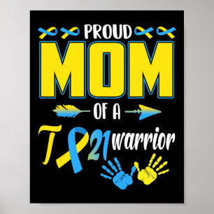 Poster Orgulhosa Mãe do Guerreiro T21 Conscientização do