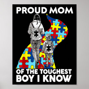 Poster Orgulhosa Mãe Do Menino Mais Duro Que Conheço Auti