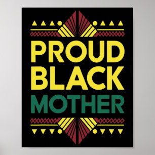 Poster Orgulhosa Mãe Negra Mês da História Negra Afro Mot