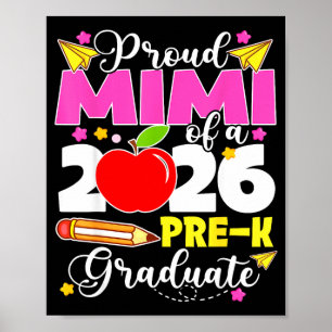 Poster Orgulhosa mimi da formatura pré-escolar de 2026 no