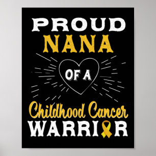 Poster Orgulhosa Nana Da Consciência Do Guerreiro Cancer 