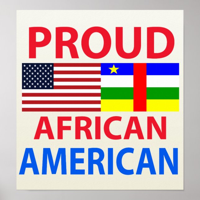 Pôster Orgulhoso Americano Africano (Frente)