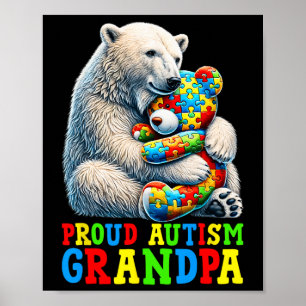 Poster Orgulhoso Autismo Avô Ursa Autismo Autisti