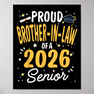Poster Orgulhoso Bruh De Um Cl Graduado Senior Formatura 