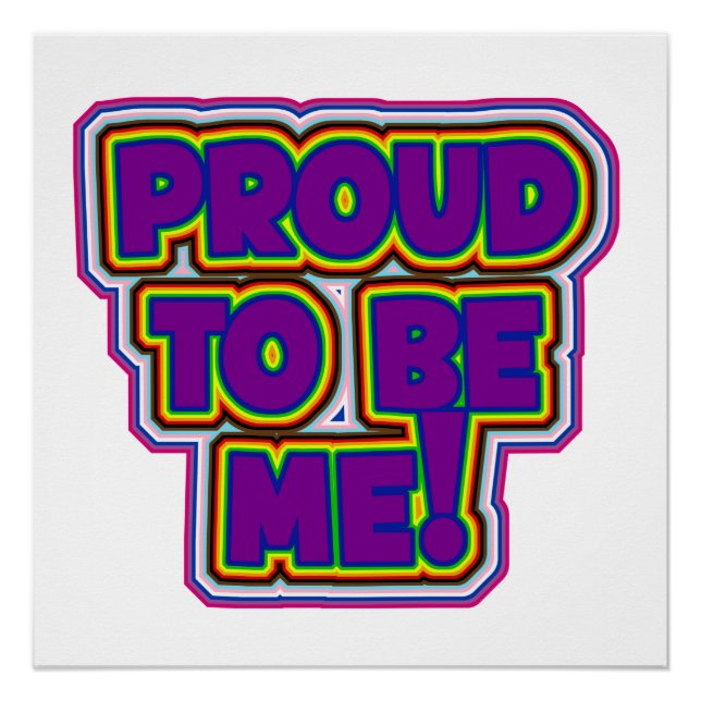 Pôster Orgulhoso De Ser Eu! - Orgulho LGBTQ+ (Frente)