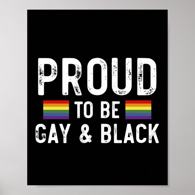 Poster Orgulhoso De Ser Gay E Preto (Frente)